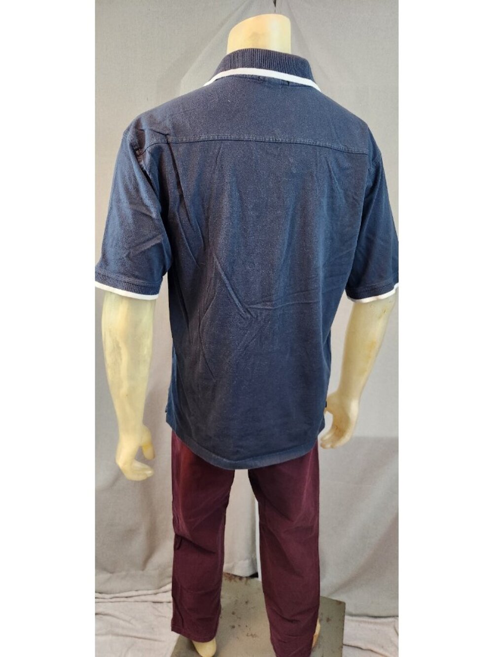 Antigua MLB Chicago Cubs Blue MEDIUM Cotton Short Slv Polo Golf Shirt Top USED - Picture 4 of 6